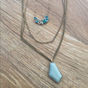 c+i 3 layer  convertible necklace
